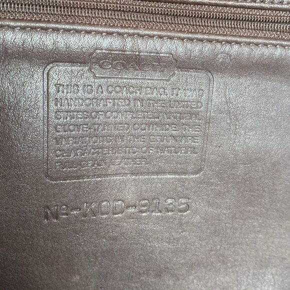 COACH Women’s Vintage Dark Brown Soft Thick Leather Slim Crossbody Bag - Picture 6 of 11